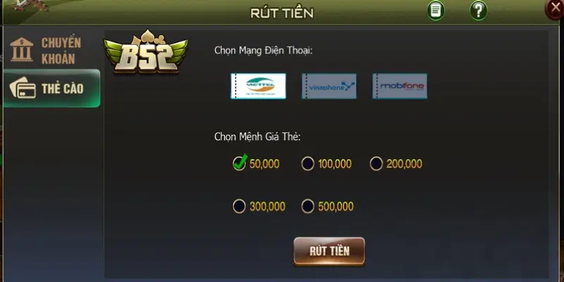 Các lỗi khi rút tiền B52 club cùng cách xử lý