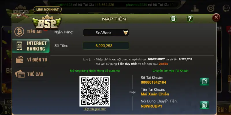 Nạp tiền vào tài khoản B52 Club mang lại lợi ích gì?